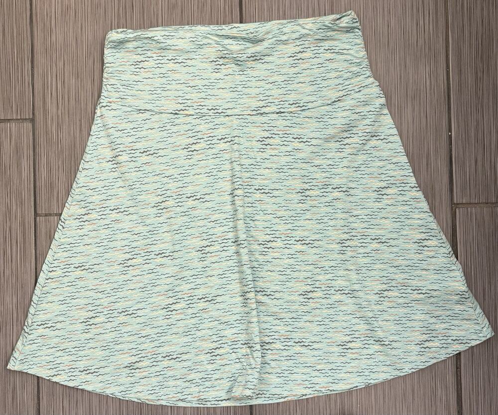 Toad & Co Chaka Skirt Aquifer Wave Print Size Small Organic Cotton